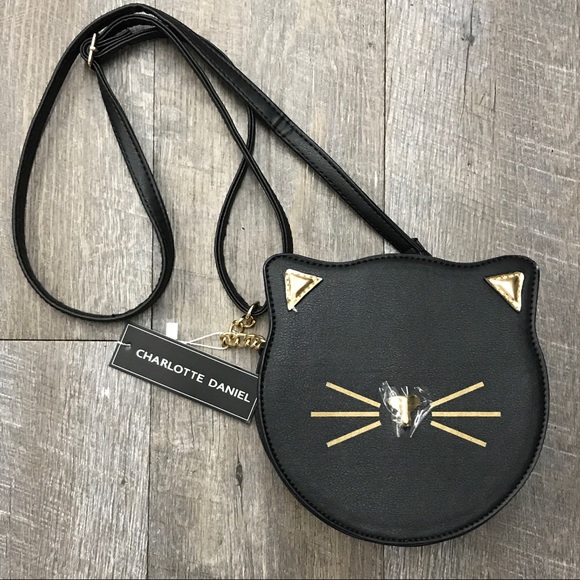 Handbags - Cat Face Black Crossbody Bag/Purse outer Card Slot
